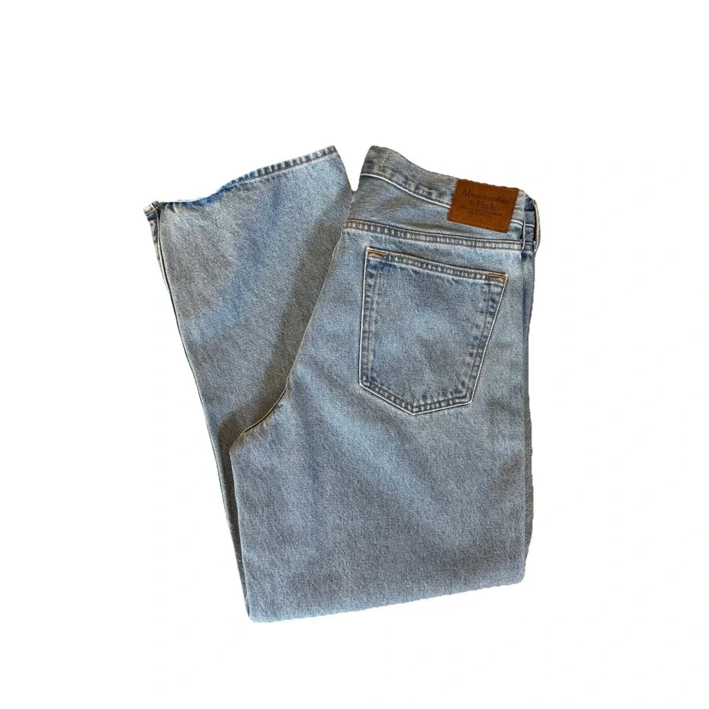 Abercrombie & Fitch Authentic Rigid Denim Baggy  Light Wash 33x30 Mens Y2K